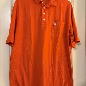 johnnie-O Clemson Tigers Orange Polo Shirt Paw Logo
